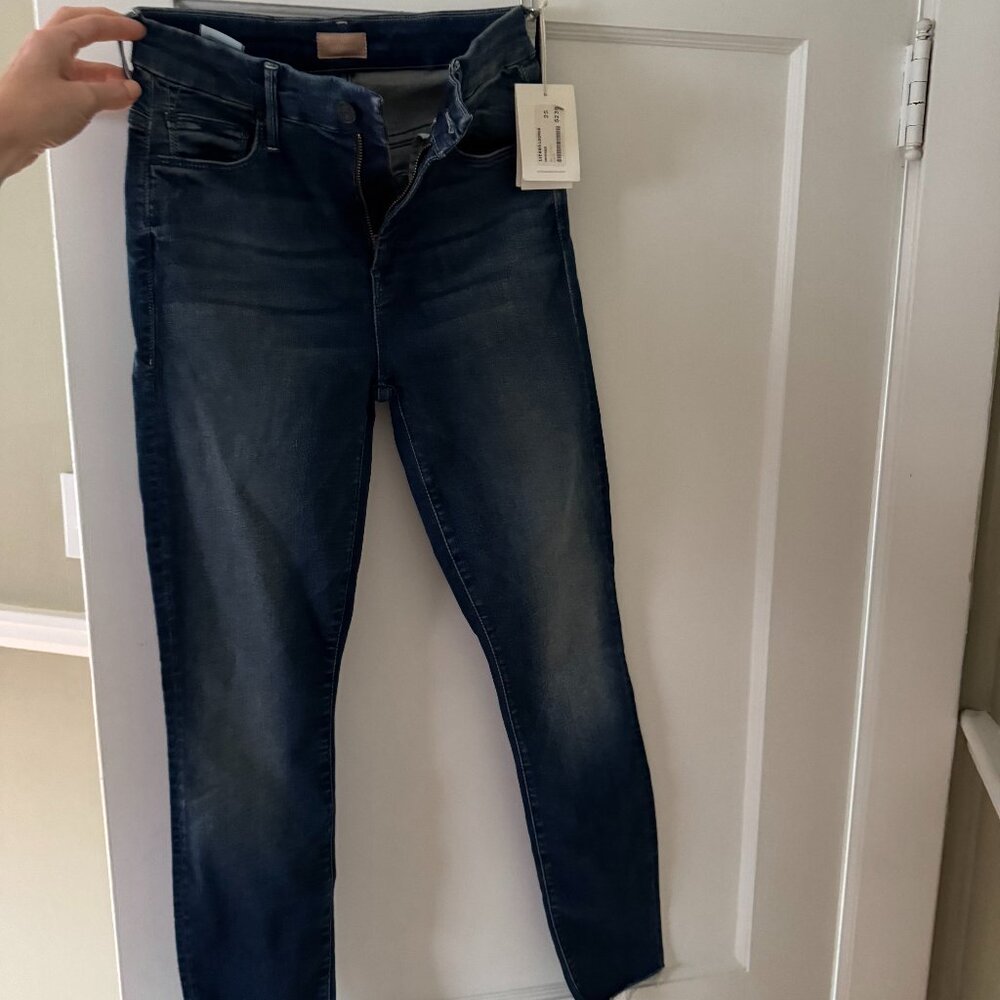 Mother High Wasted Looker Ankle Fray